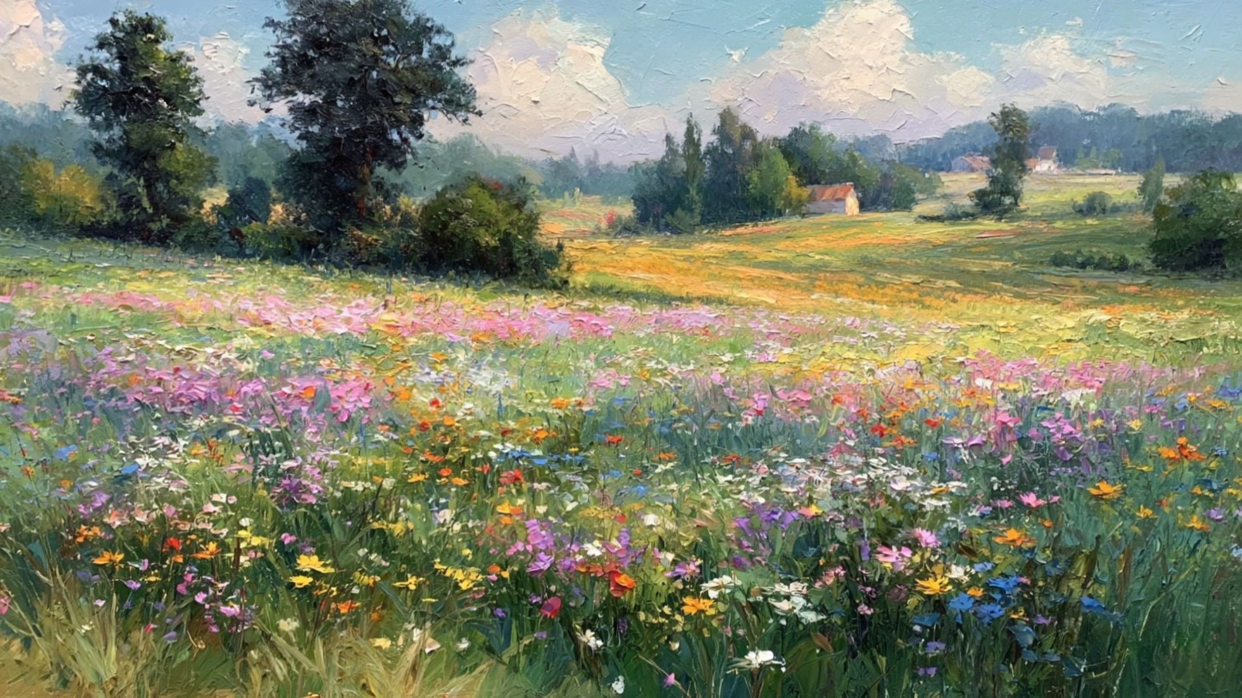 dreamy meadow filled